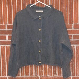 bryn Walker crop women’s 100% linen jacket